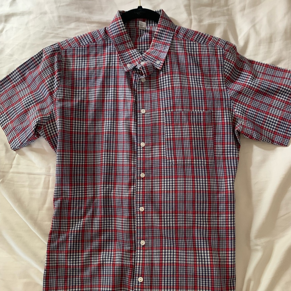 American Apparel Slim Fit Collared Shirt Red Men’s Small